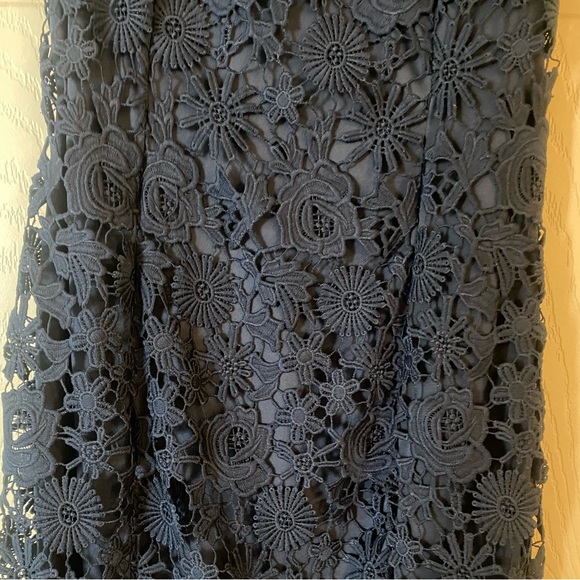 Lulu’s Romance Language Navy Blue Backless Lace Dress - Picture 6 of 8